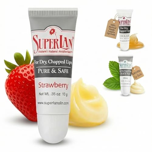 Organic Lanolin Lip Balm - Lip Repair for Hot/Dry Weather - Natural Nipple Cream Lanolin -...