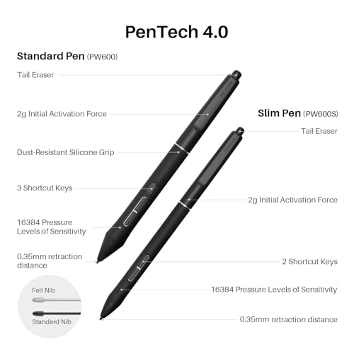 Image of HUION KAMVAS Pro 24 (Gen 3) Touch Drawing Tablet with Screen, 4K UHD Graphic Drawing Display with Dual 16384 Pen Pressure Stylus, PenTech 4.0, 99% Adobe RGB, Wireless Keydial, 23.8 Inch Monitor