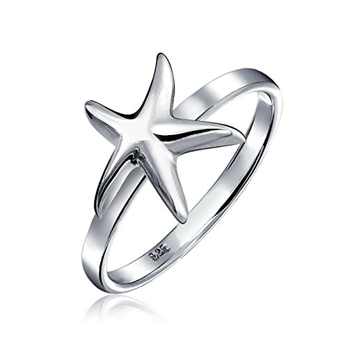 Bague étoile de mer hypoallergénique en argent 925 pour éviter les irritations de peau