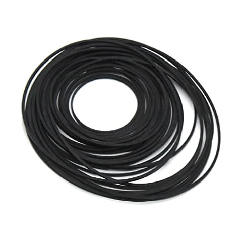 Set of 30-40pcs Pulley Belts Engine Drive Belts Black Rubber Transmission Belts for DIY Toy Module Car Cover