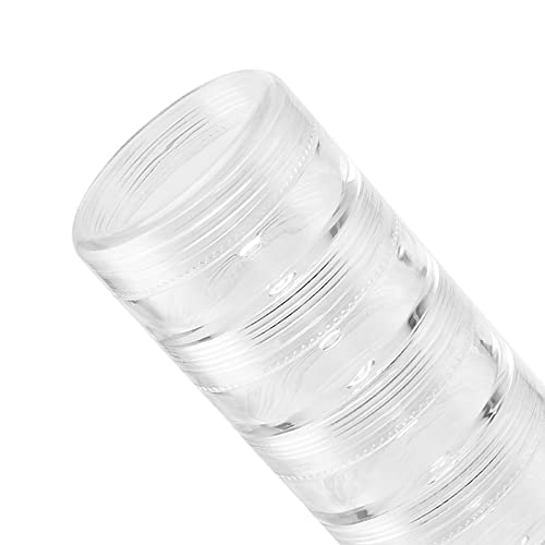 PINGEUI 10 Sets 6 Layer Small Stackable Plastic Containers, 8 ml Clear Cylindrical Plastic Storage Jars with Lids for Beads, Buttons, Crafts, and small items by PINGEUI - Image 5