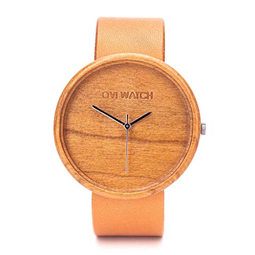 Ovi Watch - Minimal Design Wooden Watch with Leather Strap