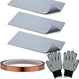 Hasaller Silikon-Wärmepressmatten-Set für Kappenpresse mit Handschuhen und Klebeband, hohe Dichte, schneidbares Design, hitzebeständig bis 280 °C, für Heißtransferdruck und Bastelprojekte, Washab