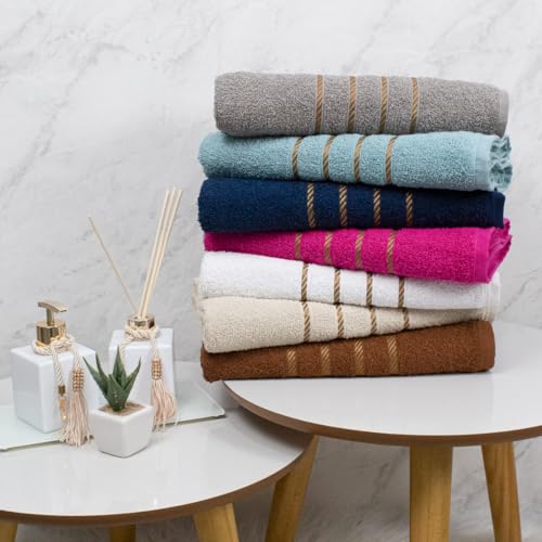 Kit 04 Toalha de Banho 100% Algodão Selecionado com Alta Absorção 70x130cm (Sortido)