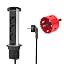 3 sockets, black|grey