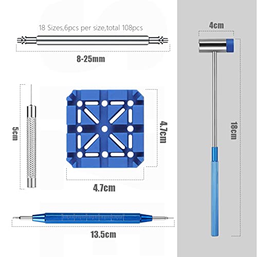 Coocicyi Watch Repair Kit, Watch Repair Tools & Kits 120 Pcs For Watch Batteries And Watch Strap Replacement #TOP2