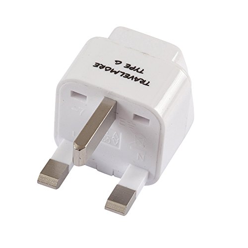 image for TravelMore 2 Pack UK Travel Adapter for Type G Plug - Works with Elect