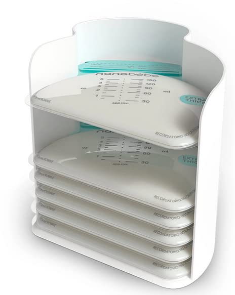 Image of Nanobebe 25-Pack Breast Milk Storage Bags and Organizer