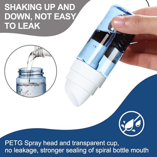 2 Pack 60ML Small Spray Bottle, Portable Refillable Travel Spray Bottle for Hair, Cleaning, Beauty, Fine Mist, Leak Proof, Lt. Blue and Lt. Green4