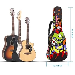 Housse de transport étanche pour guitare avec bandoulière réglable Motif triangulaire, yeux colorés, Multicolore 06, 42… - Les Beatles, Paul McCartney, John Lennon, RIngo Starr, George Harrison Housse de transport étanche pour guitare avec bandoulière réglable Motif triangulaire, yeux colorés, Multicolore 06, 42… – Image 5