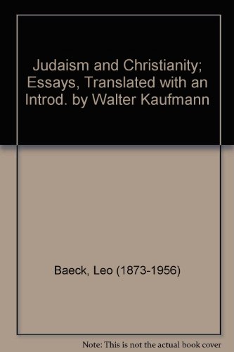 Judaism and Christianity B000OLPJ0Q Book Cover