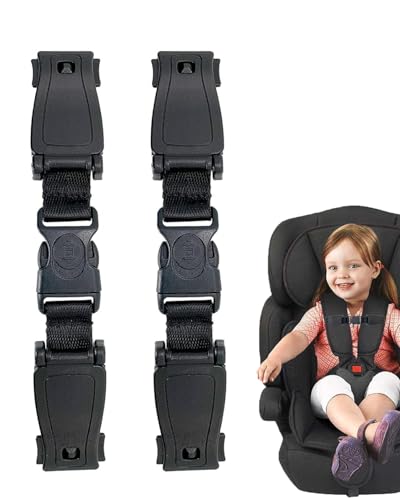 FEQDWOX Blocco Cintura Sicurezza Bambini 2 Pezzi – Dispositivo Antiabbandono Seggiolino Auto, Clip Anti-Sgancio per Passeggino & Seggiolone, Previene Scivolamento.