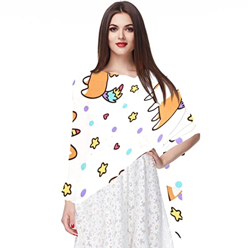 Écharpe magique licorne en mousseline de soie longue pour femme