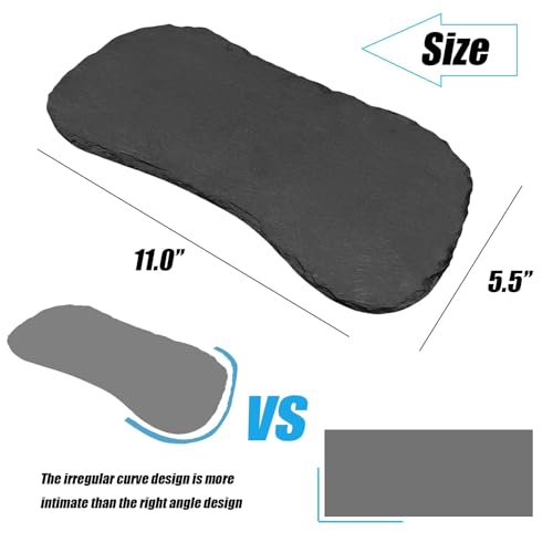 image for Tfwadmx Reptile Basking Platform,11''x5.5'' Tortoise Rock Plate Feedin