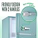 WANAI Refrigerator 3.5 Cu.Ft Retro Dual Door Handle Fridge with Freezer Adjustable Remove Glass Shelves Refrigerator Suitable for Dorm Garage and Office