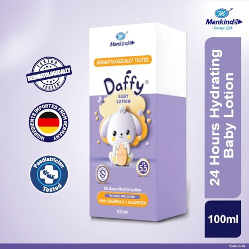 Image of Daffy Baby Lotion with Calendula & Allantoin, pH 5.5 Balanced, 100ml (Pack of 5)