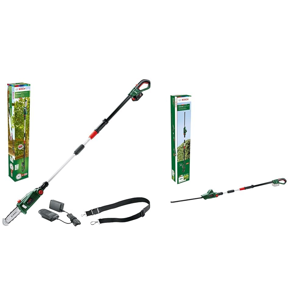 Elagueuse sur perche sans fil Bosch pour couper les branches et tailler les haies sans échelle