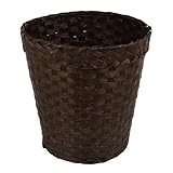 COHEALI Vintage Papierkorb Geflochten aus Stroh Multifunktionaler Aufbewahrungsbehälter für Schlafzimmer und Büro Stabiler Müllbehälter ohne Deckel