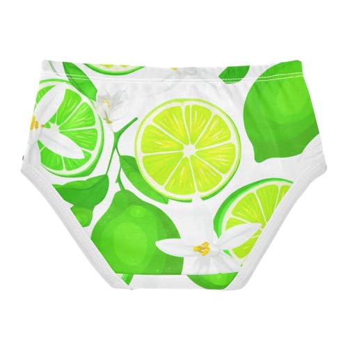 Cotton Toddler Girls Underwear Green Limes Floral Lemon White Cute Panties Girl Designer Underpants Briefs 2t2