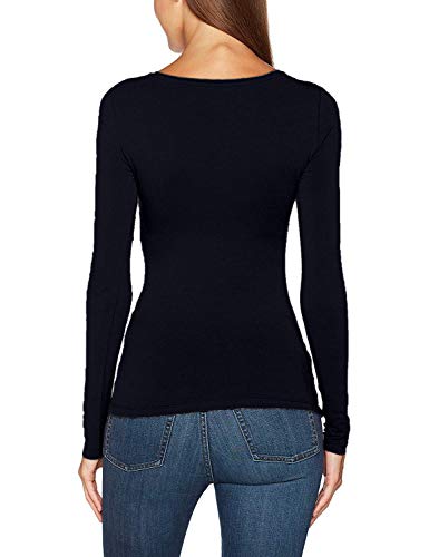 ONLY Damen Onllive Love Life L/S Oneck Top Noos JRS T-Shirt, Schwarz, M EU