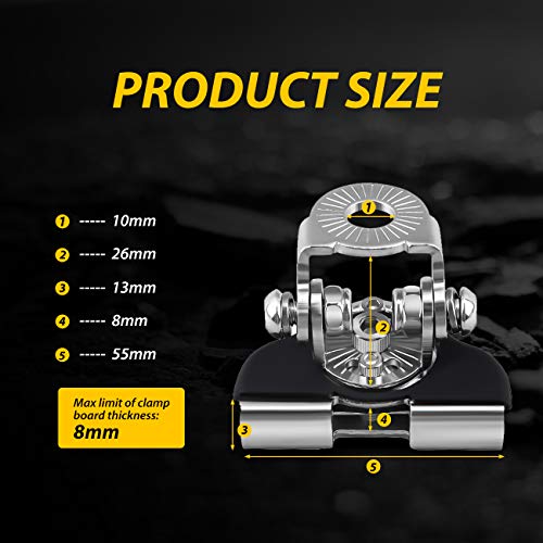 Universal Led Light Bar Mounting Brackets, Hood Mount Light Brackets A Pillar Hood Clamp Work Light Holder 304 Stainless Steel For Off Road Car Jeep Truck Suv 4X4 2Pcs #TOP1