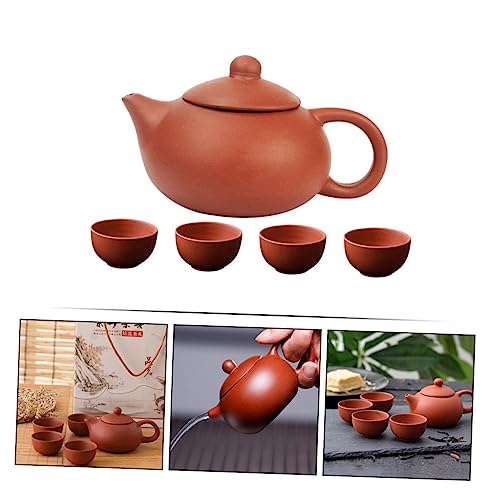 Merryhapy 03MAT396Q04T6 1 Set Purple Clay Teapot Set Travel Set Chinese Tea Set Chinese Tea Cup Set Teapot And Cup Set Delicate Tea Service Set Portable Teapot Kit Grace Tea Ceremony Accessories thumb #2