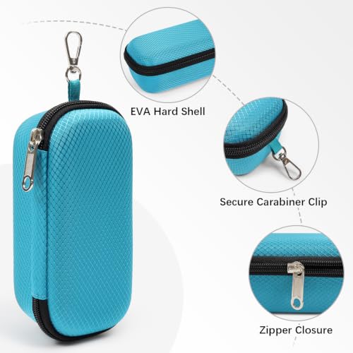 Image of Bukere Double Eyeglasses Case with Adjustable Slots, EVA Hard-shell Travel Dual Glasses Sunglasses Organizer for Men Women
