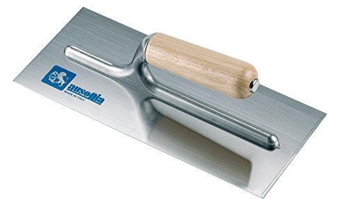 AUSONIA 42311 Plastering Trowel for stuc with Wooden Handle and Steel Blade 24 x 10 cm