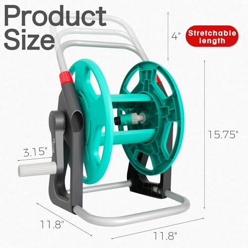 YESTAR Garden Water Hose Reel Cart,Holds 55-100 Ft of 5/8 Inch Hose, Wall Mounted Garden Hose Cart,Portable Hose Pipe Holder for Outside - Thumbnail 4