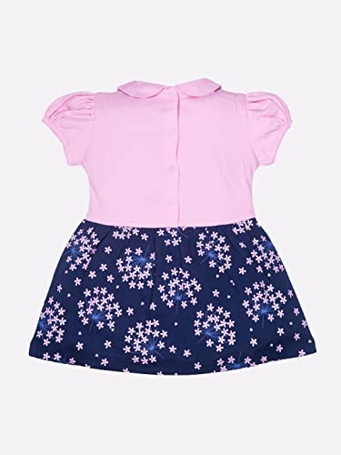 Image of Baby GO Cotton Baby Girls Frock Dress with Bow | Full Sleeve Casual Dress | Checked Winter Wear Princess Skirt Outfit for New Born Baby Girls