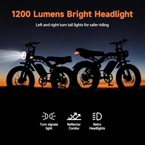 GLOBALKEEP Outdoor Electric Bike for Adults (K6-Dual Battery-Blue) — view 6