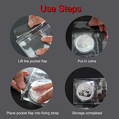 12 Pocket Coin Pages, 10 Sheets Plastic Coin Holders Stamp Collector Supplies For Coin Stamp Currency Collection #TOP2