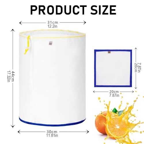 5 Stück 5 Gallonen Mesh Bubble Bags, Bubble Bag Hash Sieb für Sustainable Filtration of Herbal Extracts, Presssieb und Aufbewahrungsbeutel Kit für Kräuterextraktion und Produktion(25 to 220-Mikron)