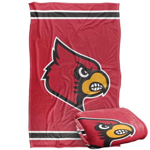 LOGOVISION University of Louisville Logo Stripes Silky Touch Super Soft Throw Blanket 36"x58"
