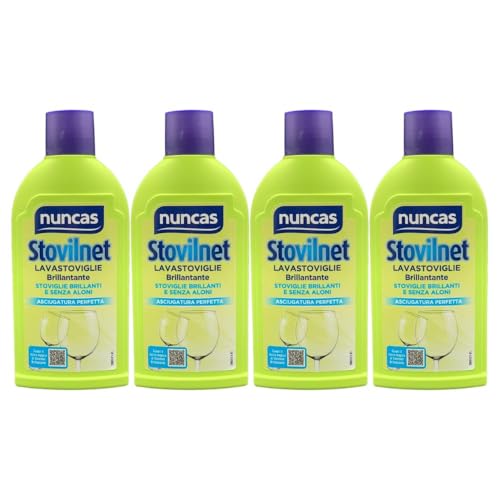 Brillantante Lavastoviglie, Stoviglie Brillanti e Senza Aloni, Asciugatura Perfetta, 250ml (4 Unità)