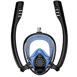 The leak proof design keeps the dry air well recirculated in the mask. The snorkel is capped and features a float ball to automatically the snorkel when fully submerged.