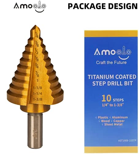 Amoolo AST1909-10STP Titanium Step Drill Bit thumb #5