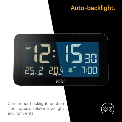 Negative LCD Alarm Clock with Temperature
