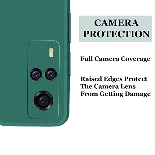 Image of A rtistque Liquid TPU Silicone Matte Shockproof Flexible with Camera Protection Soft Back Cover Case for Vivo Y51 2020 / Vivo Y51A - Green