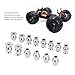 equlup RC Shock Absorber Ball Head, 14PCS RC Shock Absorber Iron RC Car ShockDamper BallHead Spare Parts for ZD 1/8 RC Cars