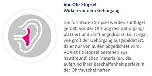 Silikon-Ohrstöpsel OHROPAX in Pink 6 Stück