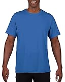 Gildan Men's 100% Polyester Moisture Wicking Performance T-Shirt, Royal, Small