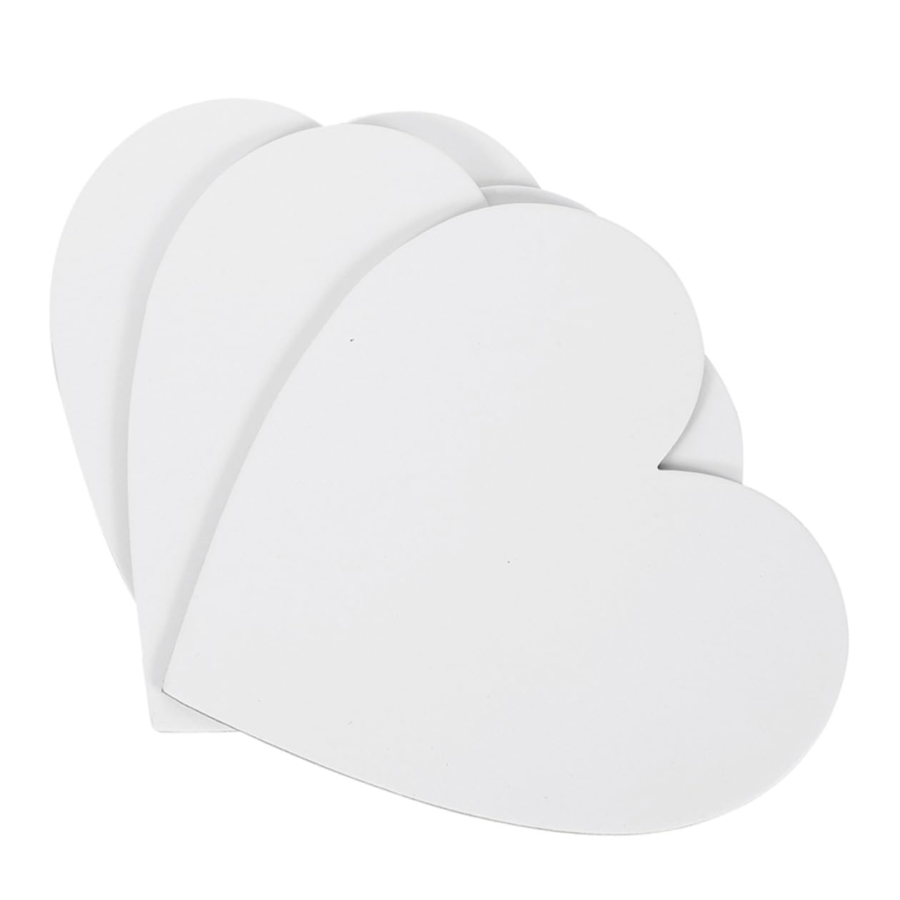 5pcs Heart Shaped Cotton Canvas Panels 20x20cm White Artist Boards for Acrylic Painting Suitable for Hobby Painters Beginners and Professional Canvas Painting
