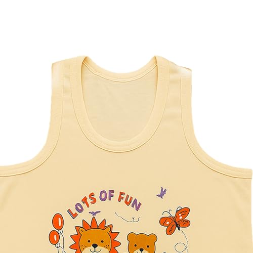 Image of Kidbea 100% Organic Soft Cotton Muslin Sleeveless Jhabla for Baby Boys | Regular Fit Vest for Infant Summerwear Set I GOTS Certified
