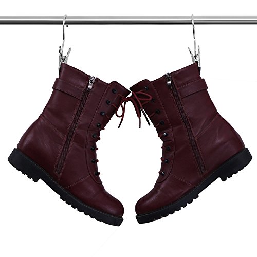 Bewishome 20 Pcs Laundry Hook Boot Hanging Hold Clips Portable Hanging Hooks Home Travel Hangers Clothing Clothes Pins, Chrome Fyc01S #TOP5