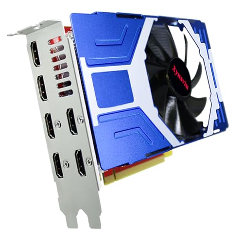 Image of Radeon RX580 4G Graphics Card, with 6 HDMI Monitor Graphics Card,Computer PC GPU GDDR5 128 Bit DirectX 12 PCI Express X16 3.0, 6 Port Video Cards (6HDMI AMD RX 580 4G)