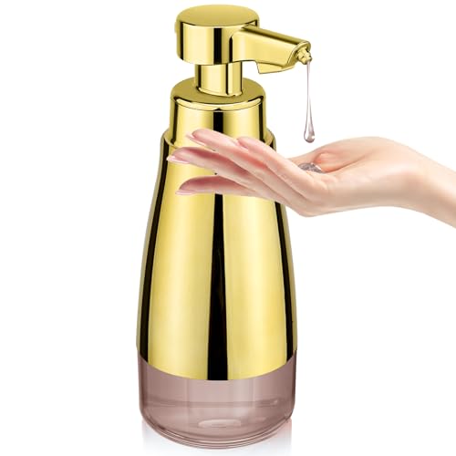 Dispensador Jabon Automatico Acero Inoxidable IPX5 Resistente Recargable por USB Dispensador De JabóN De De 450 Ml para Cocina Y BañO Dorado Oro