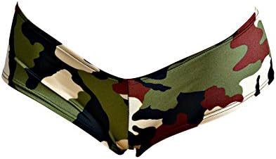 Brazilian Scrunch Micro Lowrise Sexy Ultra Cheeky Booty Shorts (Camo)