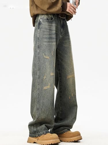 Men's Jeans American Vintage Wide-Leg Casual Pants2