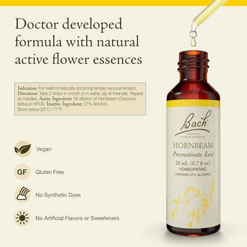 image for Bach Flower Remedies Bach Original Flower Remedies, Hornbeam - Procras